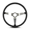 67401 Vette 3 Steering Wheel, Black, Brushed Spokes, 15 in. Thin Grip - image 1
