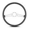 67706 SS Steering Wheel, Dark Grey, Brushed Spokes, 15 in. Thin Grip - image 1