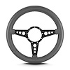 81406 Mark 4 GT Steering Wheel, Dark Grey, Black Spokes, 14 in. Thick Grip - image 1