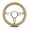 82409 Mark 4 GT Steering Wheel, Tan, Polished Spokes, 14 in. Thick Grip - image 1