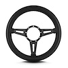 84501 Mark 4 Elegante Steering Wheel, Black, Black Spokes, 14 in. Thick Grip