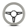 84507 Mark 4 Elegante Steering Wheel, Light Grey, Black Spokes, 14 in. Thick Grip - image 1
