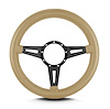 84509 Mark 4 Elegante Steering Wheel, Tan, Black Spokes, 14 in. Thick Grip - image 1