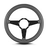86506 Mark 4 Standard Steering Wheel, Dark Grey, Black Spokes, 14 in. Thick Grip - image 1