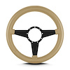 86509 Mark 4 Standard Steering Wheel, Tan, Black Spokes, 14 in. Thick Grip - image 1