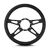 94101 Mark 9 Supreme Steering Wheel, Black, Black Spokes, 14 in. Standard Grip - image 1