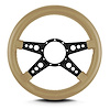 94909 Mark 9 GT Steering Wheel, Tan, Black Spokes, 14 in. Thick Grip - image 1