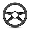 95006 Mark 9 Standard Steering Wheel, Dark Grey, Black Spokes, 14 in. Thick Grip - image 1