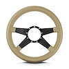 95009 Mark 9 Standard Steering Wheel, Tan, Black Spokes, 14 in. Thick Grip - image 1