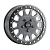 MR40156012851B UTV MR401 UTV Beadlock Wheel [Size: 15" x 6"] Titanium w/ Matte Black Ring - image 1