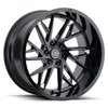 MR80131216540N MR801 Wheel [Size: 22"x12"] Gloss Black Milled Finish - image 2