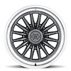 MR80331087818N MR803 Wheel [Size: 22"x10"] Gloss Titanium w/Machined Lip Finish - image 1