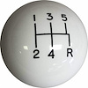 SKUN-10009K 5-Speed Shifter Ball, 2 in. Diameter, Fits 3/8 in.-16 & 3/8 in.-24 Handle, White - image 1