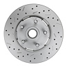 5406001 LCDS Vacuum Brake Booster, Cross Drilled & Slotted Front Rotor For Ford 4-Piston Cars - image 1