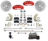 RFC2004-C05PX MaxGrip Lite 4-Piston Front Brake Conversion Kit w/Drilled Rotors, Adjustable Proportion Valve, Red Calipers - image 1
