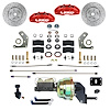 RFC2006-8405X MaxGrip Lite 4-Piston Power Brake Conversion Kit w/Drilled Rotors, 8 in. Dual Booster, Red Calipers - image 1