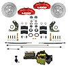 RFC2006-P405X MaxGrip Lite 4-Piston Front Brake Conversion Kit w/Drilled Rotors, 8 in. Dual Booster, Red Calipers - image 1