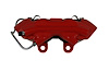 RA4400LD Loaded Caliper w/Stainless Steel Pistons, 1965-1966 Ford Mustang, 3/8 in. Inlet, Red Powder Coated, RH - image 1