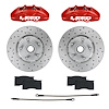 RCC0005RKX Brake Conversion Kit, Front Kit w/Drilled Rotors & Red Powder Coated Calipers - image 1