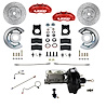 RFC0008-W405X Brake Conversion Kit, Power Front Kit w/Drilled Rotors & Red Powder Coated Calipers - image 1