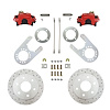 RRC6006X Brake Conversion Kit, Rear Disc Brake Kit w/Drilled Rotors & Red Powder Coated Calipers - image 1