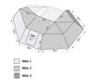 Nomadic Awning 270 - Side Wall 2 - Dark Gray With Storage Bag - Driver - image 1