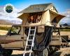 TMBK 3 Roof Top Tent - Tan Base With Green Rain Fly, Black Aluminum Base, Black Ladder - image 1