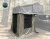 Nomadic 4 Extended Roof Top Tent With Annex - Dark Gray Base w/ Green Rain Fly & Black Cover, Black Aluminum Base, Black Ladder - image 1