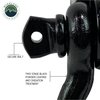 Receiver Mount Recovery Shackle 3/4" 4.75 Ton With Dual Hole Black & Pin & Clip - image 3