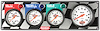 Standard 3-1 Gauge Panel Oil Pressure/Water Temp/Fuel Pressure/Tachometer Checkered Flag - image 1