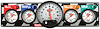 Standard 4-1 Gauge Panel Oil Pressure/Water Temp/Oil Temp/Fuel Pressure/Tachometer Checkered Flag - image 1