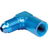 Gauge Adapter 90 Female 1/8 NPT to Male -4 AN Aluminum - image 1