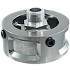 19-SPS76-22 Oil Filter Spacer, Billet Aluminum, Spacer Plate w/ (2) NPT Ports, 22 mm x 1.5 Thread - image 1