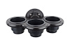 MC5311B 3-Cup Holder, Vertical Mount - Black
