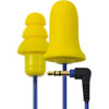 Contractor Earplug Headphones Yellow Earbuds and Blue Cord with Interchangeable Yellow Foam and Silicone Earplugs - image 1
