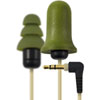 Ranger Earplug Headphones Black Earbuds and Tan Cord with Interchangeable Green Foam and Silicone Earplugs - image 1