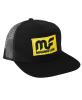 Mesh Back Trucker Hat with Patch Logo 02037-BLACK - image 1