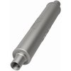 4" Round Muffler Center In/Center Out: 2" Body Length: 22" Overall Length: 28" Core Size: 2.5" Satin Finish - image 3