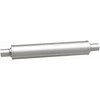 4" Round Muffler Center In/Center Out: 2" Body Length: 22" Overall Length: 28" Core Size: 2.5" Satin Finish - image 4