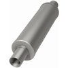 4" Round Muffler Center In/Center Out: 2" Body Length: 14" Overall Length: 20" Core Size: 2" Satin Finish - image 3