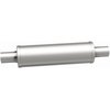 4" Round Muffler Center In/Center Out: 2" Body Length: 14" Overall Length: 20" Core Size: 2" Satin Finish - image 4