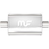 11113 Oval Straight-Through Performance Exhaust Muffler - image 1