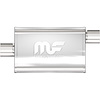 11255 Oval Straight-Through Performance Exhaust Muffler - image 1