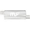 12634 Round Straight-Through Performance Exhaust Muffler - image 1