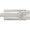 7" Round Muffler Center In / Dual Out 3"/2.5" Body Length: 24" Overall Length: 30" Core Size: 2.5" Satin Finish - image 3