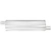 6" Round XL 3-Chamber Muffler Offset In/Offset Out: 2"/2" Body Length: 18" Overall Length: 24" Satin Finish - image 1