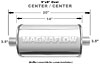 14151 Oval Straight-Through Performance Exhaust Muffler - image 2