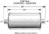 14153 Oval Straight-Through Performance Exhaust Muffler - image 2