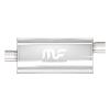 5" x 8" Oval Muffler Offset In/Center Out: 3" Body Length: 18" Overall Length: 24" Core Size: 3" Polished Finish - image 1
