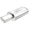 Race Series Universal Muffler With Single Tip Inlet/Outlet: 3"/4" - image 1